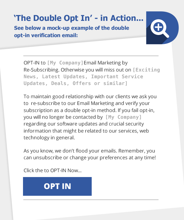 Double opt in message